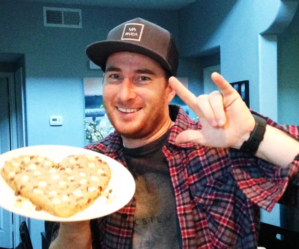 Showing a large heart shape S'mores cookies on a white plate.