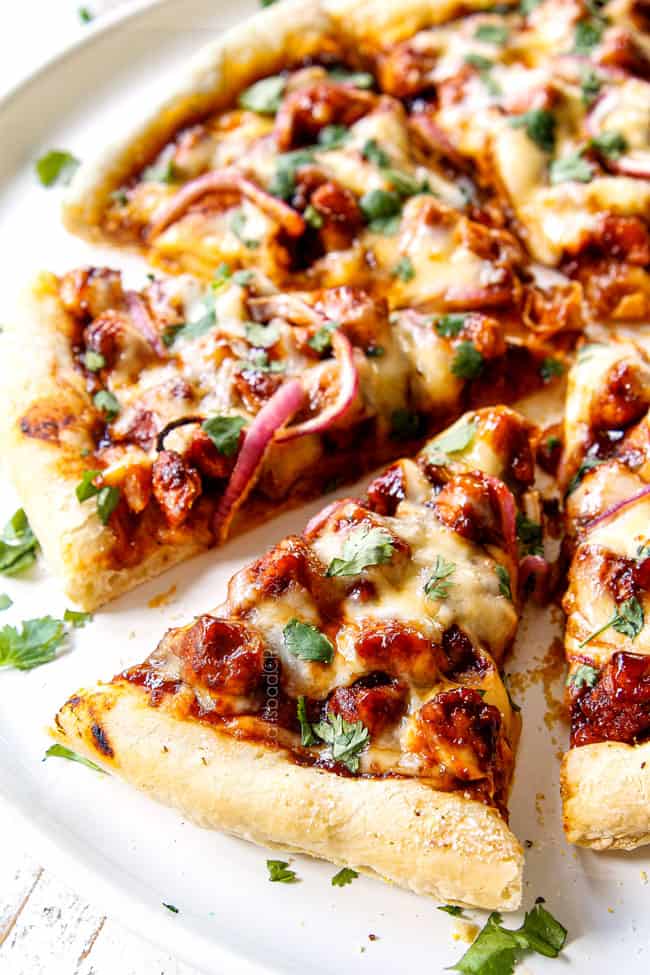 showing how to make pizza dough by slicing pizza after it's baked
