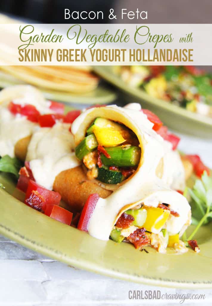 savory crepes with vegetarian filling