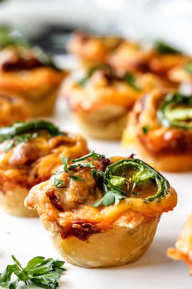 BBQ Brisket Bites with jalapeno and cheese.