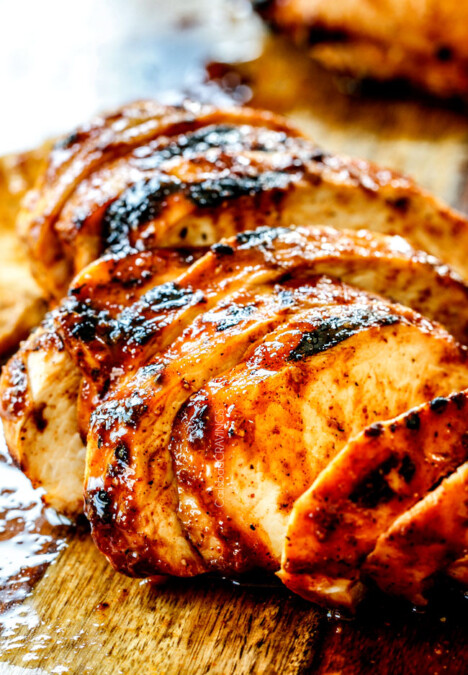 sliced best buffalo chicken recipe on a wood cutting board