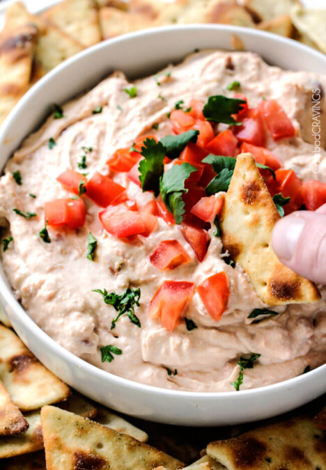 3 Ingredient Best EVER Bean Dip is the easiest and tastiest bean dip you will ever make!