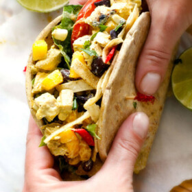 These Avocado Chicken Salad Sandwiches are my favorite way to use leftover chicken! They are super easy, creamy, flavorful, refreshing and I love the Mexican spices and crunch of tortilla strips!