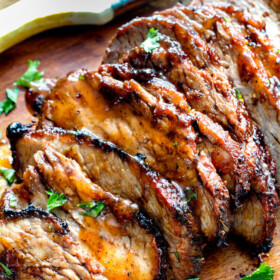 Grilled Cajun Steak with Sweet Orange Apricot Glaze โ this Cajun marinade and rub is SO crazy flavorful! The steak turned out SO juicy and tender and was gone in a flash. And donโt skip the Sweet Orange Apricot Glaze โ it compliments the heat perfectly!