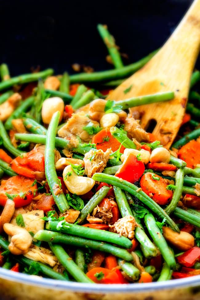 Tuna Veggie Bowls with green beans.