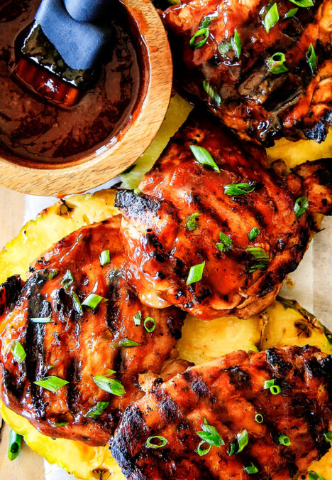 Juicy, smokey, sweet and tangy, Mesquite Pineapple BBQ Chicken smothered in the most wonderful homemade Pineapple BBQ sauce is irresistibly delicious and couldn't be easier! 