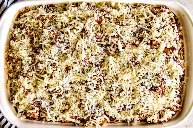 This Million Dollar Baked Penne has been a family favorite for decades!ย We serve it at all our family gatherings because its SO good, so easy!ย The homemade sauce is incredible and the hidden layer of creamy/cheesiness is to live for!ย