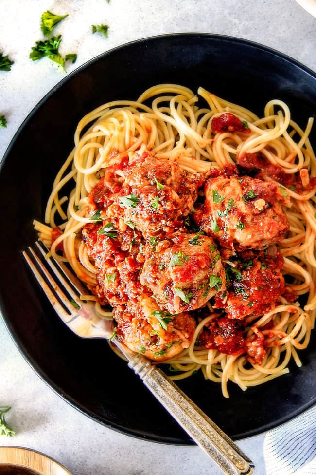 Italian Meatballs with spaghetti.