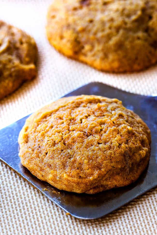 These are the BEST Pumpkin Cookies I've ever had!ย They are super soft, tons of flavor and the Cinnamon Cream Cheese Frosting is so addicting I was licking the bowl!ย ย I brought these to a Halloween Party and they were the first dessert gone!ย