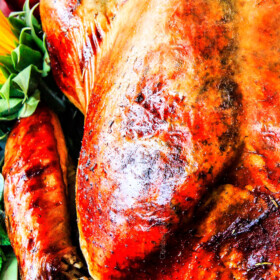 This is the juiciest, most tender, flavorful Roast Turkey I have ever made! EVERYONE wanted the recipe!ย ย I will never use another turkey recipe again, this one is a winner!ย ย