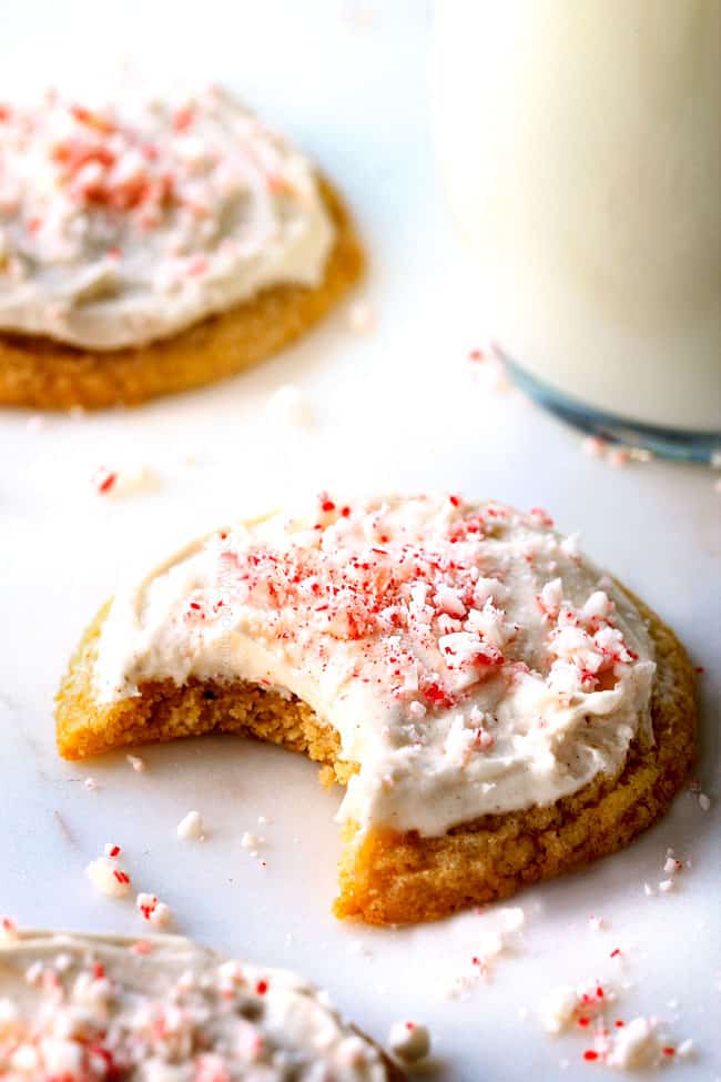 These crazy soft Eggnog Cookies with Eggnog Frosting our our family's new favorite holiday cookie!ย I have tried other versions but this one is the best!ย You HAVE to make these!ย
