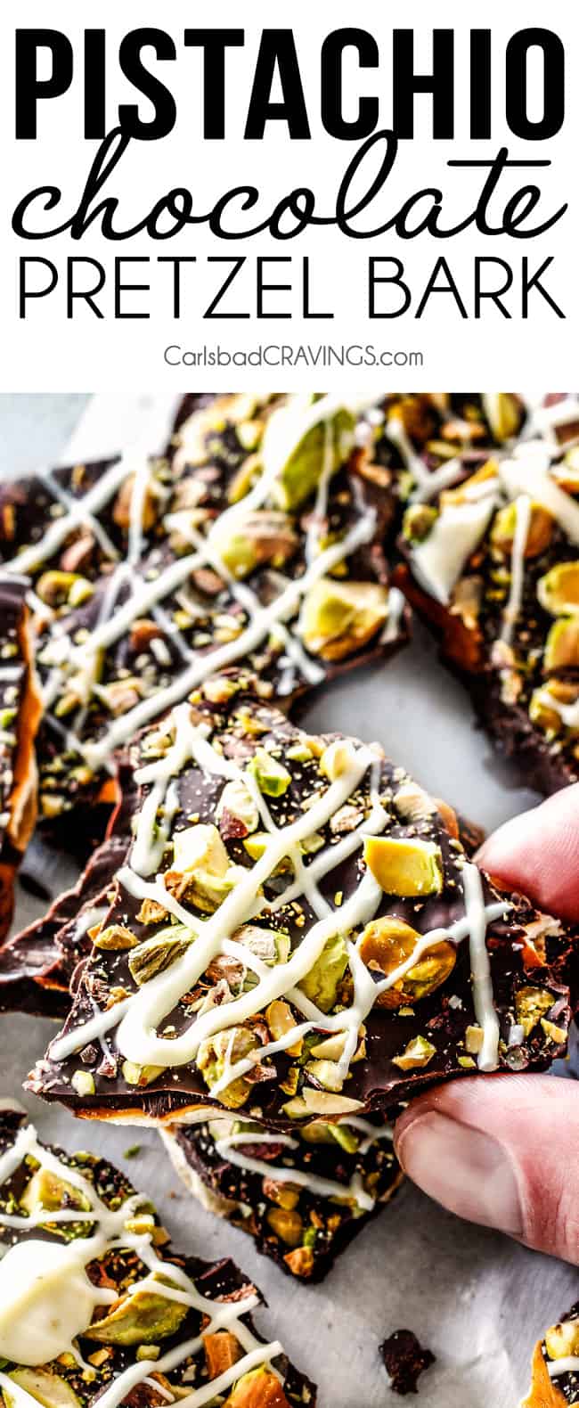 Ridiculously EASY Pistachio Chocolate Pretzel Bark is the best pretzel bark recipe I have ever made - perfect for holiday gifts!ย It's easy, stress free, make ahead and everyone looooooves it!
