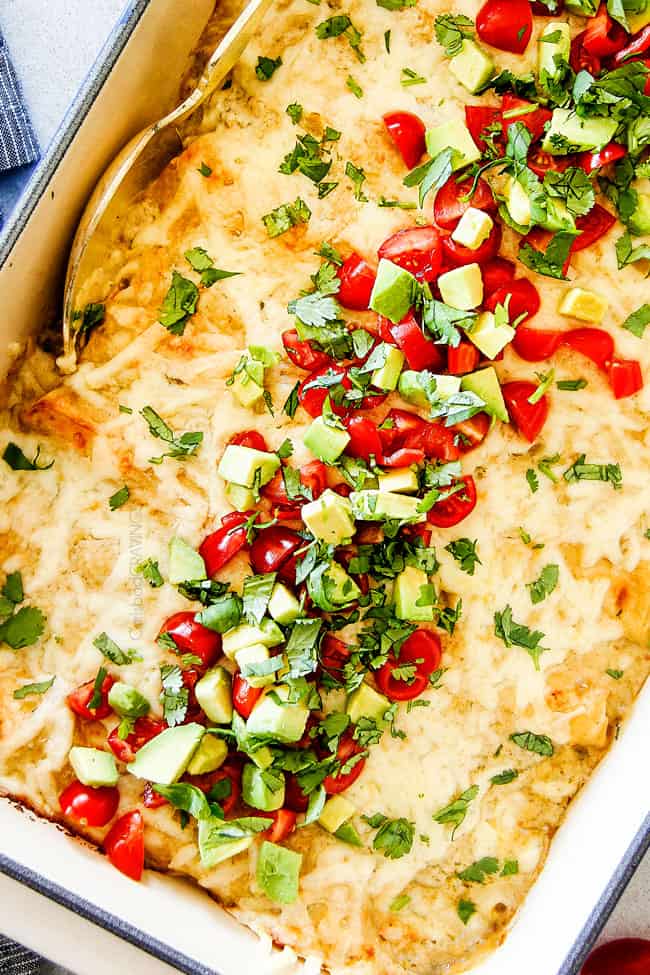 Green Chile Chicken Enchiladas