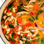 30 MINUTE Miso Soup recipe bursting with chicken, noodles and vegetables swimming in a steaming hot, savory, salty broth is a meal-in-one all made in ONE POT!