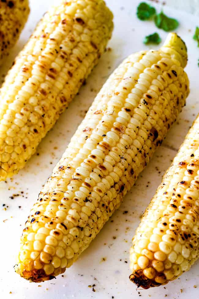 charred, grilled corn for Grilled corn salad