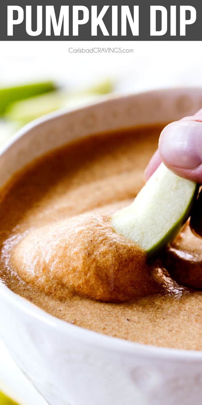pumpkin dip with apples