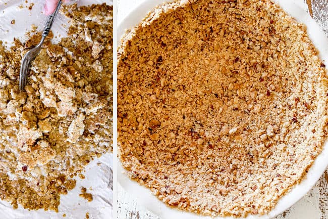 showing how to make ice cream pie by making cookie pie crust