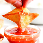 dipping cream cheese wonton recipe in sweet and sour sauce