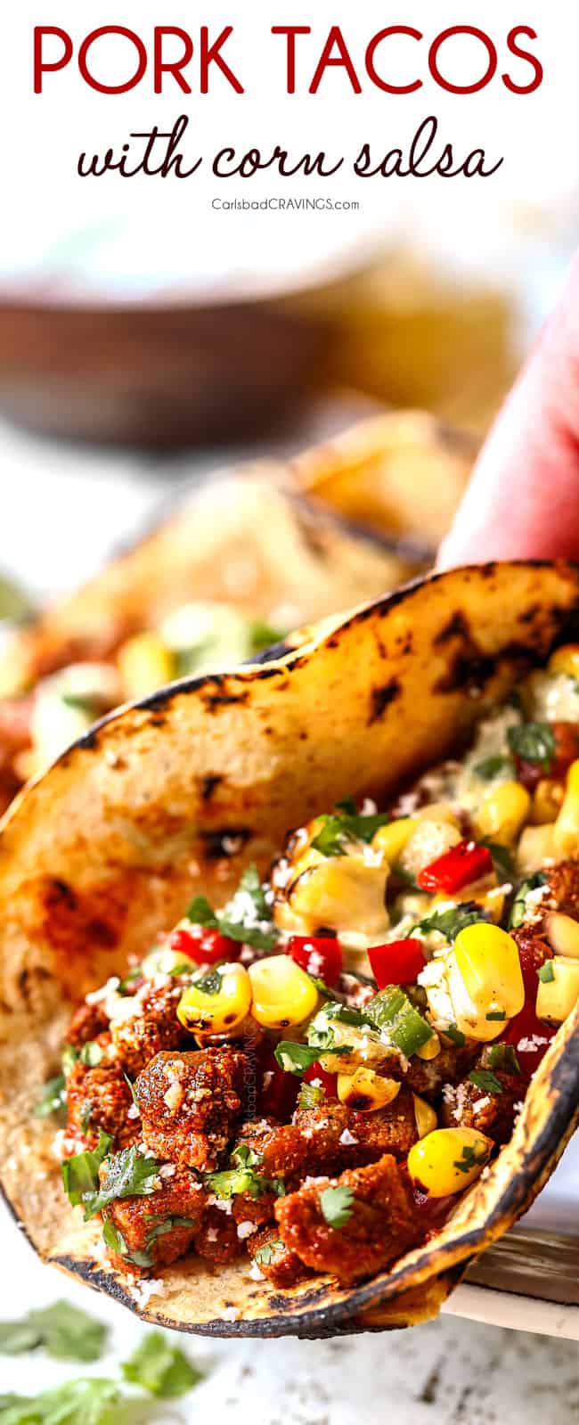 up close of the best Pork Tacos recipe