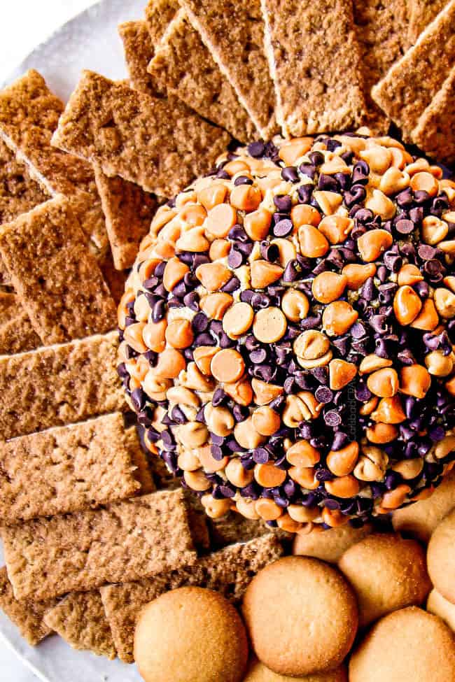 top view of chocolate peanut butter balls recipe