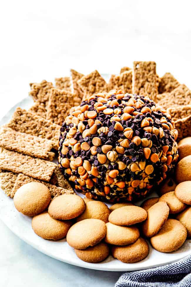 side view of easy peanut butter balls recipe