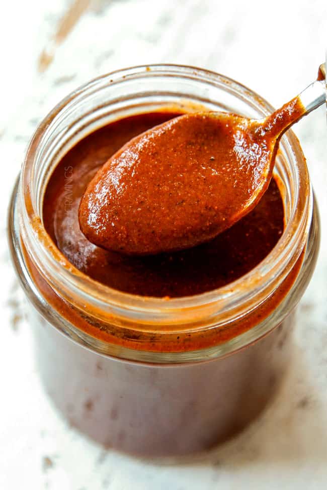 showing how to make enchiladas by making homemade enchilada sauce