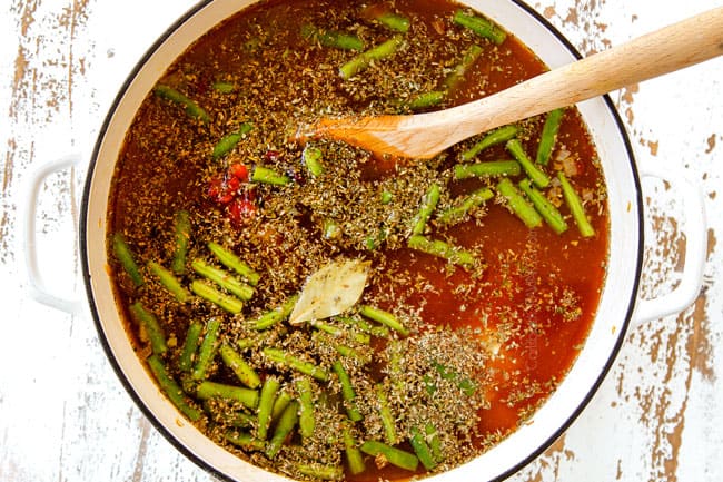 showing how to make Cabbage Soup by simmering soup