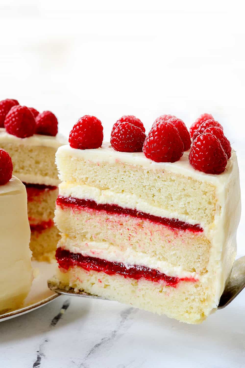 a piece of white chocolate cake recipe