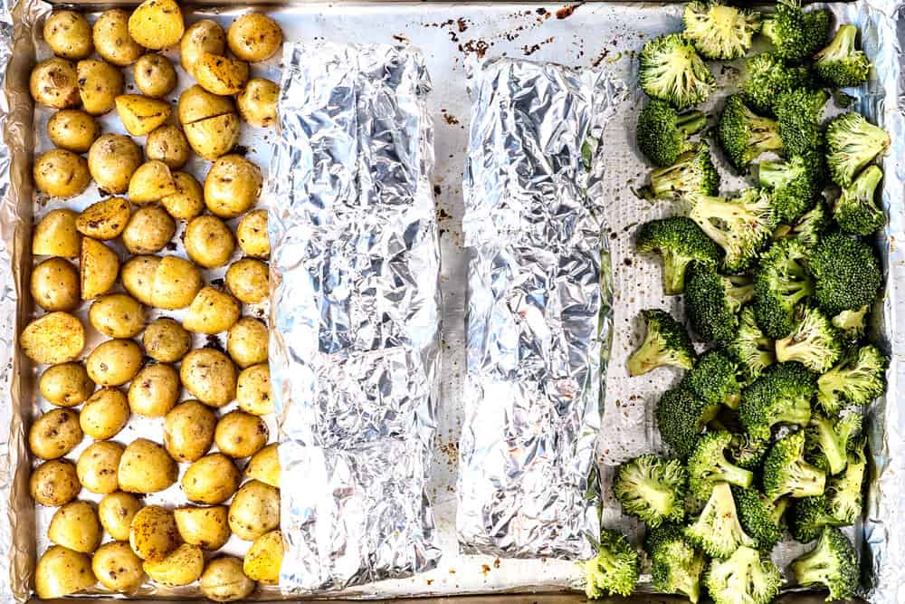 showing how to cook pork tenderloin by wrapping up the pork tenderloins in foil before they are oven roasted