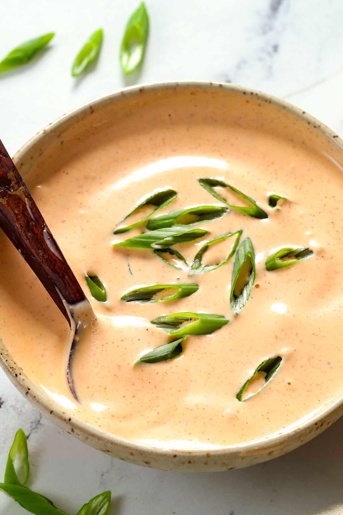 homemade yum yum sauce in a bowl made with mayonnaise and ketchup